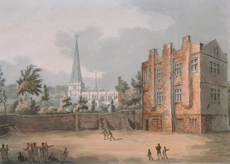 West View of Harrow School, Middlesex (after T.Rickards)