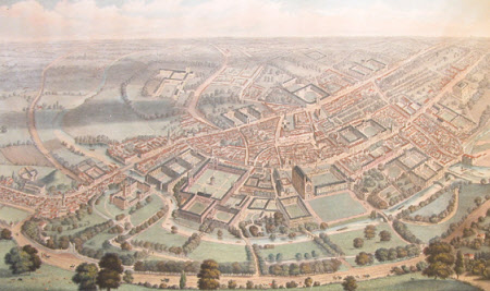 Bird's Eye View of the University and Town of Cambridge (after Nathaniel Whittock)