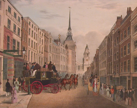 The Star of Cambridge leaving The Belle Sauvage, Ludgate Hill to perform the distance between ...