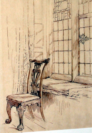 Sketch of Chippendale Chair at Melford Hall