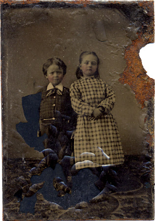 A young boy and girl