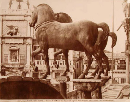 The Four Bronze Horses, Basilica of St Mark's, Venice.