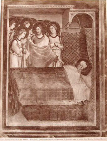 The story of San Martino - The dream of San Martino by Simone Martini, Chjapel of San Martino, ...