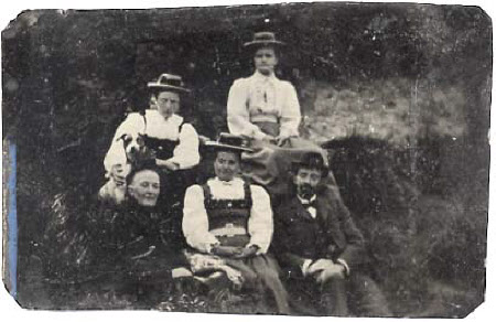 A man and three women