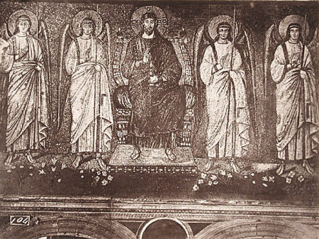 Mosaic: Christ Enthroned with Angels, Church of San Apollinare Nuovo, Ravenna