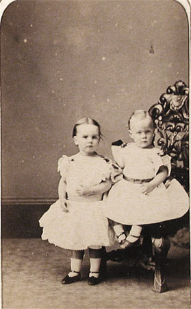 “July 1863, Mary Elisa Bliss, Aged 2 y 9 mo; Arthur John Bliss, Aged 1 y 6 mo”