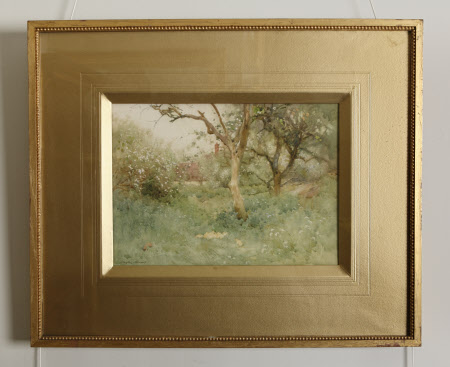 A Cottage in an Orchard in Spring.