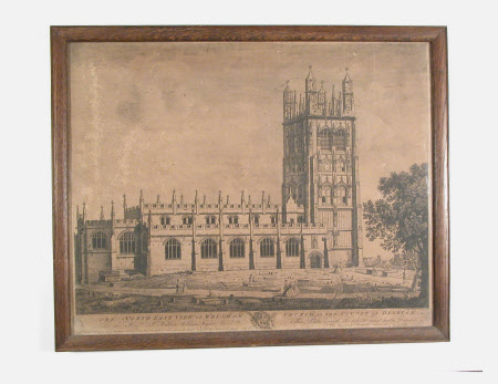 The North-East view of Wrexham Church in the County of Denbigh.