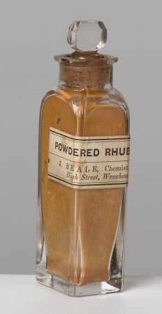 Powdered rhubard bottle