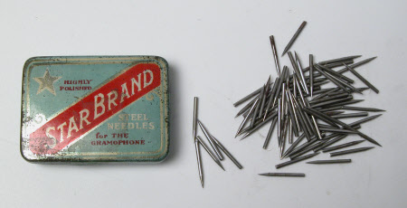 Gramophone needle box