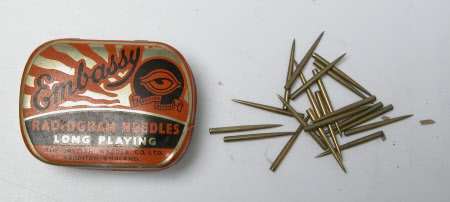 Gramophone needle box