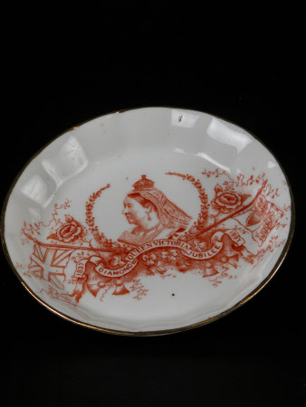 Saucer commemorating the Diamond Jubilee of Queen Victoria (1819-1901)  