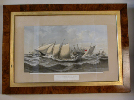 Royal Thames Yacht Club Race 1874. 'From Nore to Dover' Chichester (after C. R. Rickett)