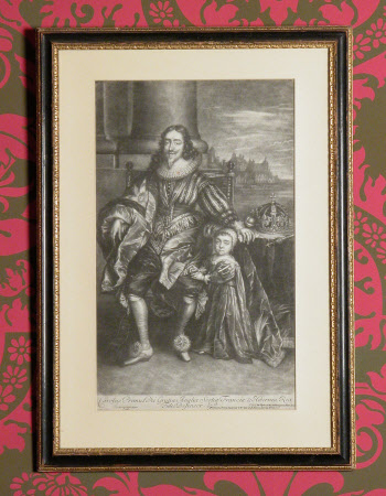 King Charles I (1600-1649) with his son, Charles, Prince of Wales later King Charles II (1630-1685)