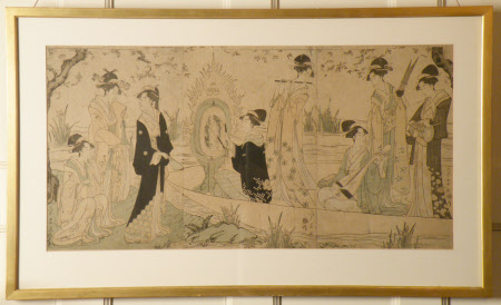 Women Playing Music on a Boat