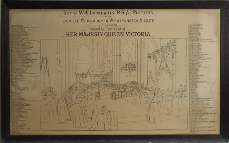 Key to: 'Jubilee Ceremony in Westminster Abbey' by W E Lockhart