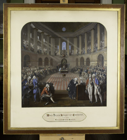 The interior of the Irish House of Commons, College Green, Dublin