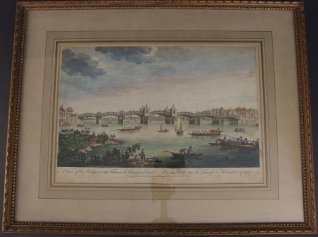 A view of the bridge over the Thames at Hampton Court