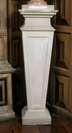 Pillar inset with stone plaque for bust of the Emperor Galba, Emperor of Rome (3 BC - 69 AD)