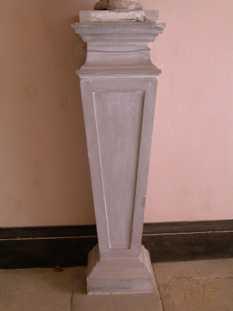 Pillar inset with stone plaque for bust of the Emperor Domitian, Emperor of Rome (51-96 AD) 