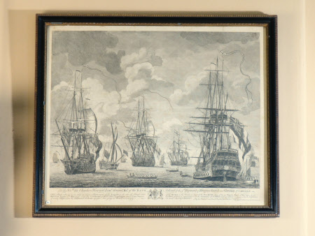 Large fleet of ships at sea