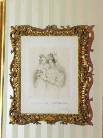 Queen Victoria (1819-1901) as a Girl with her Mother Maria Louisa Victoria of ...