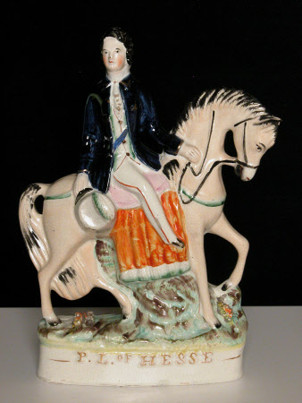 Prince Louis of Hesse later Grand Duke Louis IV of Hesse (1837-1892) on Horseback