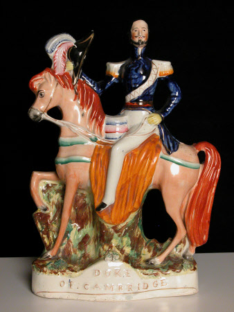Field Marshall George William Frederick Charles, 2nd Duke of Cambridge (1819-1904) on Horseback