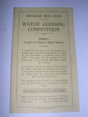 Competition card