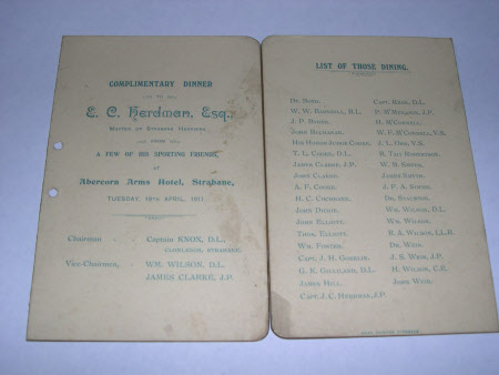 Dinner card