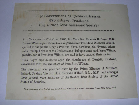 Commemorative leaflet