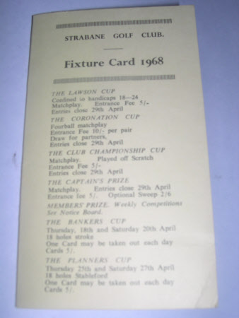 Fixture card