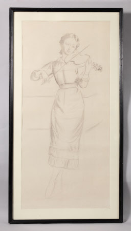 Pencil and chalk drawing
