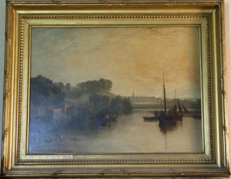 J M W TURNER (foll) GEORGE MOTE BRITISH OLD MASTER LANDSCAPE OIL PAINTING  CASTLE