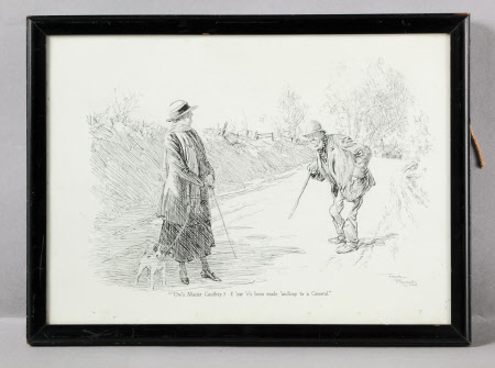 ''Ow's master Geoffrey? I 'ear 'e's been made a'andicap to a General''.