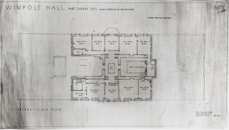 Part survey of the second floor of Wimpole Hall, Cambridgeshire