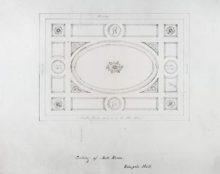 Design for the ceiling of the Ante-Room at Wimpole Hall, Cambridgeshire