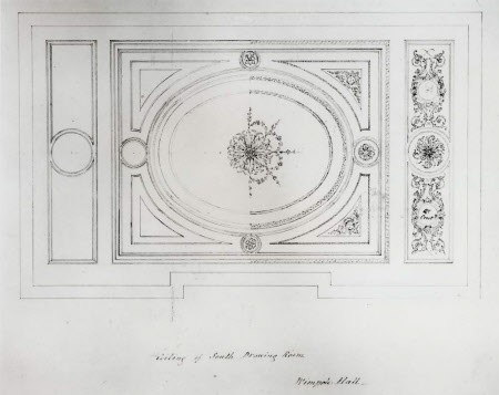 Design for the ceiling of the South Drawing Room at Wimpole Hall, Cambridgeshire