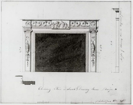 Design 'B' for a chimneypiece for Lord Hardwicke's house in New Cavendish Street, London W.1