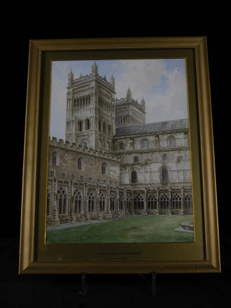 Durham Cathedral Cloister and West Tower from the South-east