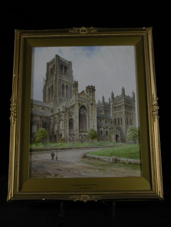 Durham Cathedral from Cathedral Green, Central and West Towers from North-east