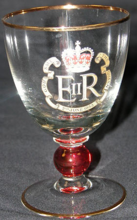 Glass goblet commemorating H.M. Queen Elizabeth II (1926 - 2022)