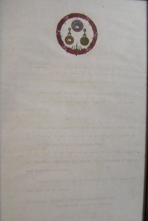 Framed certificate