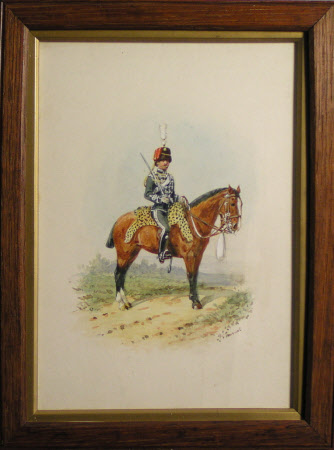 A Mounted Officer of the Northumberland Hussars in Full Dress.