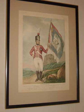Antoine Lutz, a French Royalist Soldier with Napoleon's Standard (after Ramsay Richard Reinagle) 