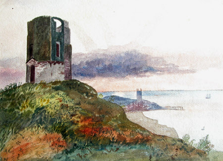Cromer, Norfolk, with the ruined lighthouse