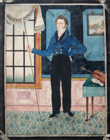 Unknown Gentleman with a Firework Rocket: 1823