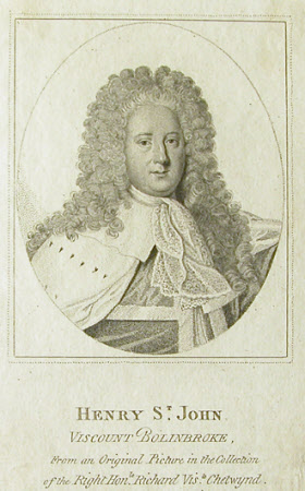 Sir Henry St John, 1st Viscount Bolingbroke (1678-1751).   