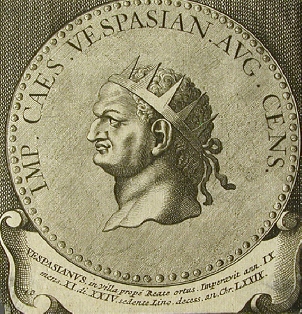 Emperor Vespasian, Emperor of Rome (9-79 AD) 