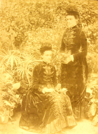 Marion Ketton (d.1898) with her sister Gertrude Ketton (d.1895) in the Orangery, Felbrigg Hall, ...